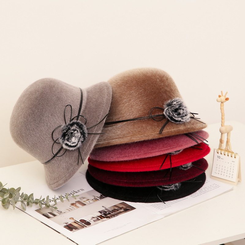 秋冬款盆帽时装帽老太太盆帽女士帽子女保暖帽子中老年帽子妈妈帽