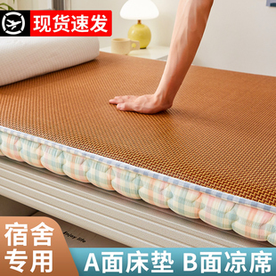 学生双面凉席床垫宿舍单人90x200寝室专用上下铺床褥垫子冬夏两用