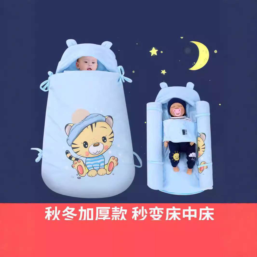 婴儿抱被秋冬款加厚新生儿纯棉包被产房包被外出宝宝抱被婴童用品