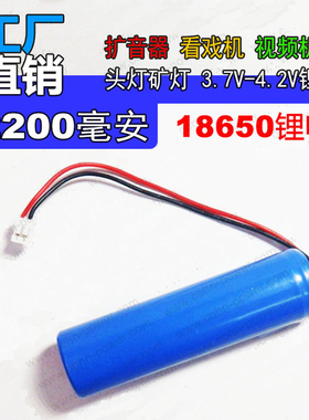 扩音器18650锂电池唱戏看戏机视频机可充电3.7v锂电池组