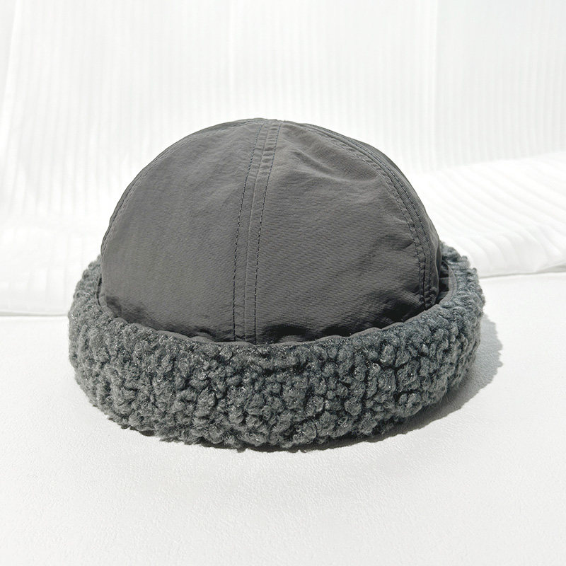 日系简约秋冬新款地主瓜皮帽