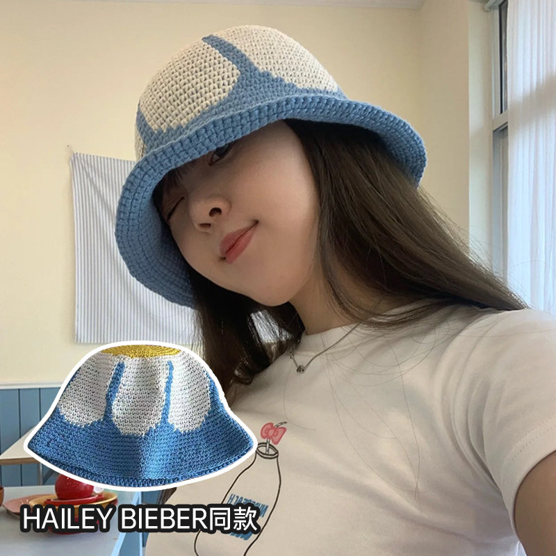 HaileyBieber同款小众夏季渔夫帽