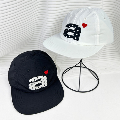 韩国波点a字母平檐速干鸭舌帽女
