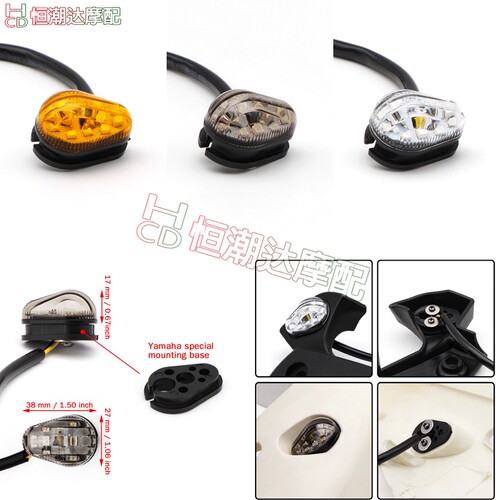 适用雅马哈R1/R3/R6/R25/R3/XSR900/R7摩托车改装隐藏款LED转向灯