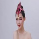 网红舞蹈头饰头花舞台演出开场舞傣族古典舞秧歌银色亮片