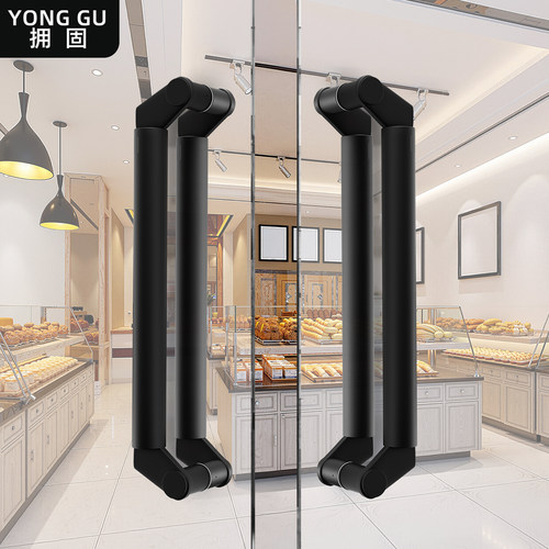 玻璃门拉手不锈钢加厚无框刀头型