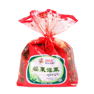 富爸爸韩国风味泡菜传统手工腌制樱菜泡菜1KG 酸爽下饭菜小菜