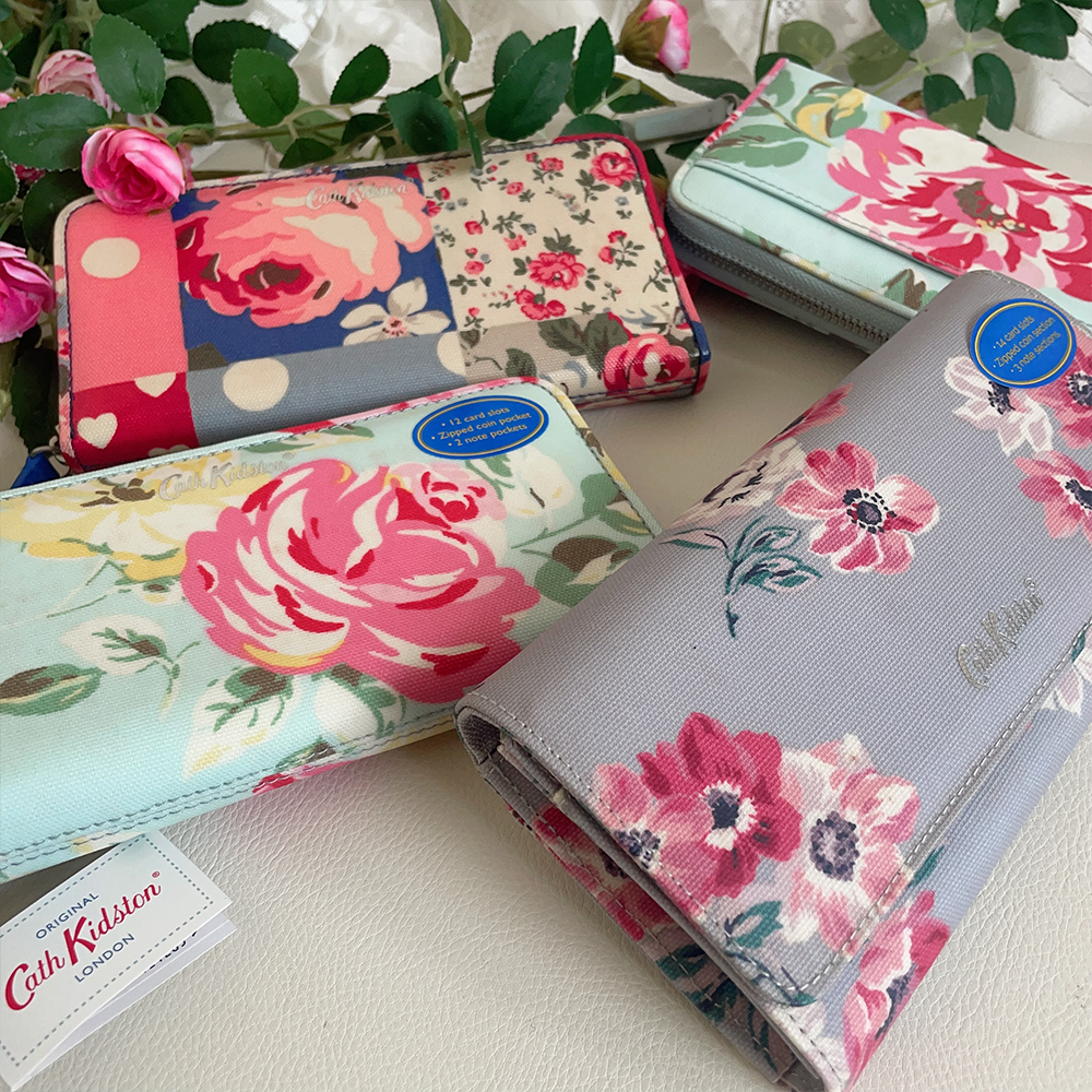 Cath Kidston 新款碎花大号手拿包 长款钱包/复古手包