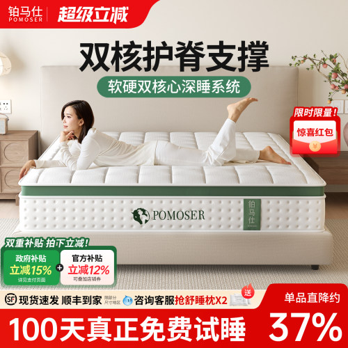 弹簧记忆棉床垫软硬两用护脊