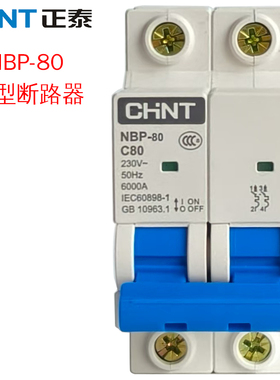 正泰NBP-80小型断路器C80空气开关2P总闸C型