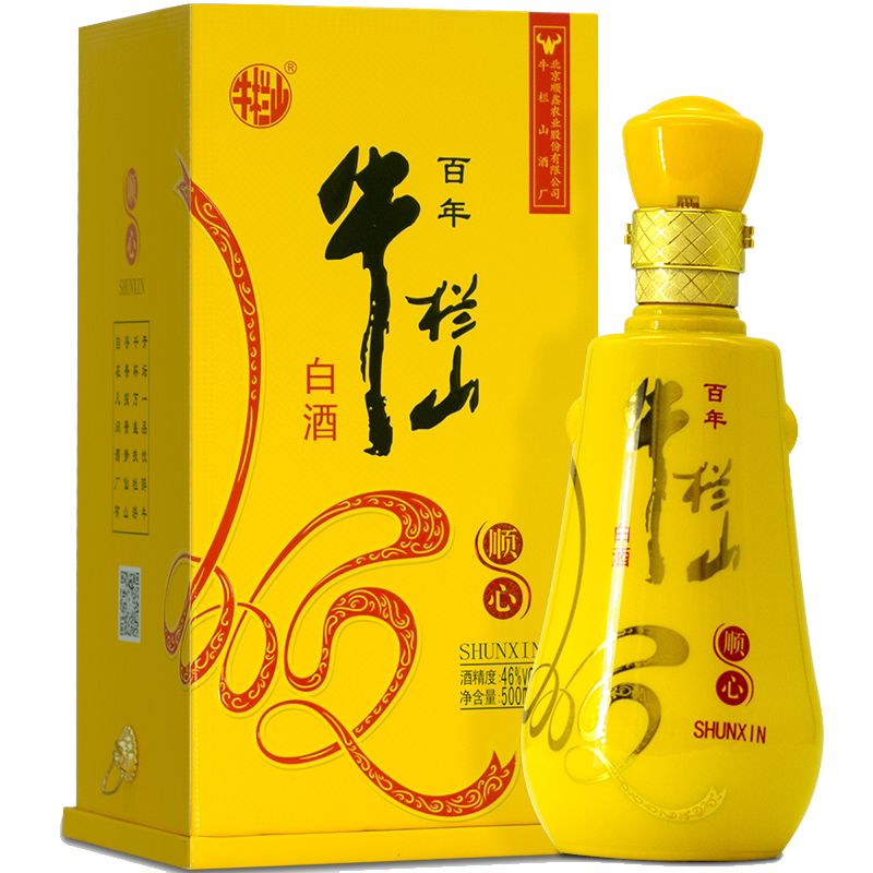 百年牛栏山 牛栏山二锅头 顺心 46度 浓香型白酒 500ml