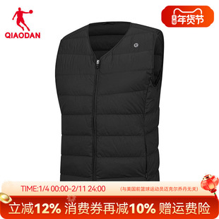 乔丹商场同款羽绒马夹女款保暖羽绒服冬季V领马甲装QDEKD2254037