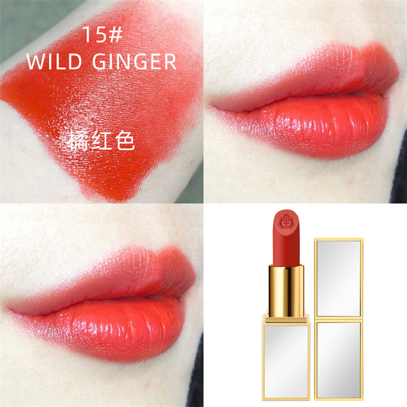 大牌正品tf口红经典白管银金管16番茄红色15橘红色滋润唇膏