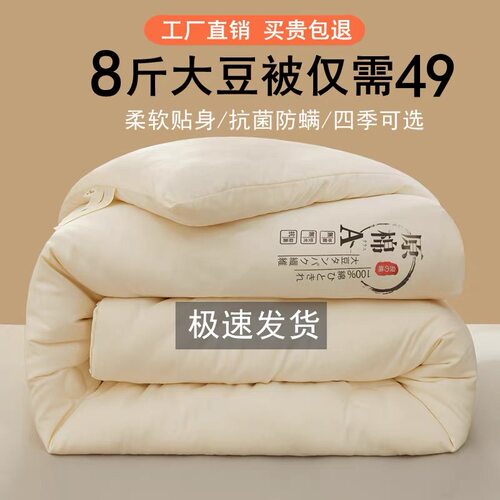 顺丰包邮A类大豆纤维被子被芯冬被加厚春秋被学生宿舍被四季通用