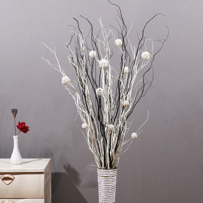 龙柳曲柳干枝天然树枝装饰 客厅落地玄关隔断橱窗干枝装饰花干花