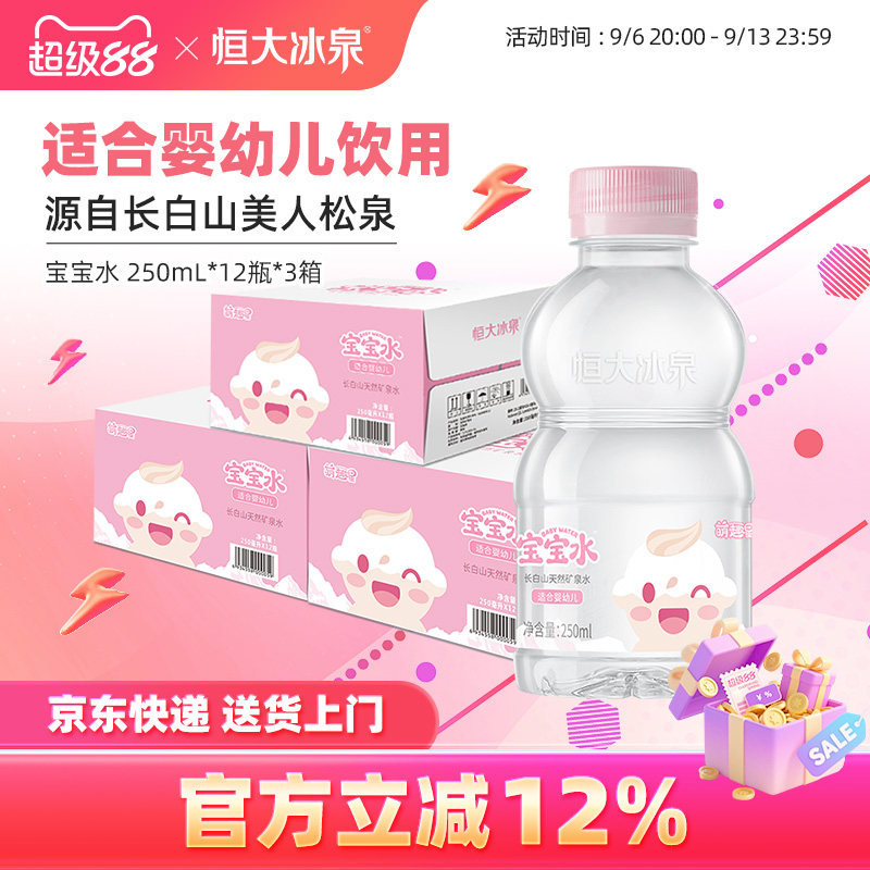 恒大冰泉长白山矿泉水适合婴幼儿图片