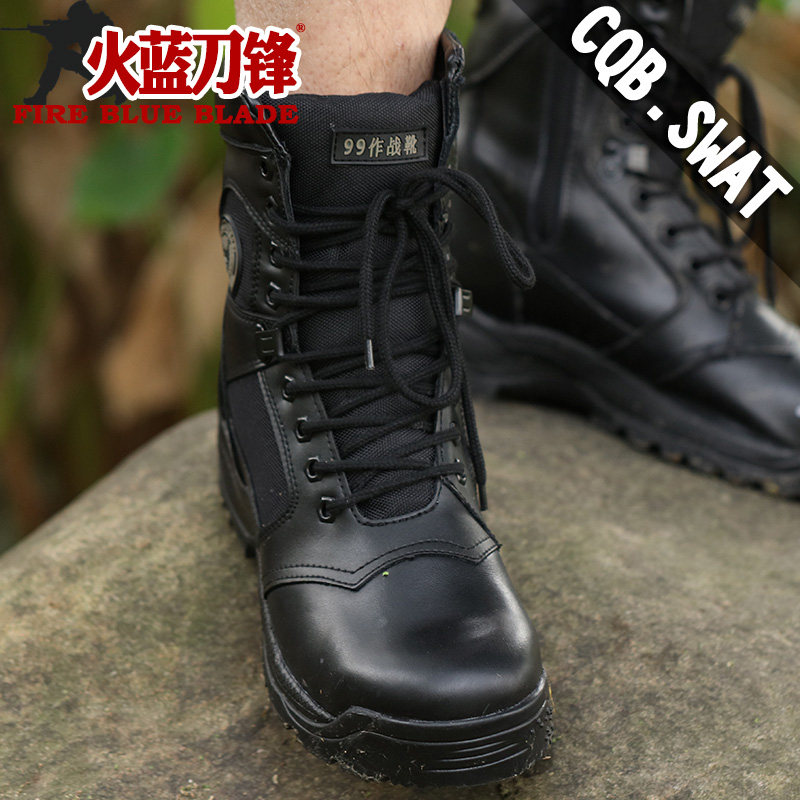 Boots militaires en cuir - porter - Ref 1398549 Image 3