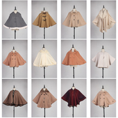 DA216古着vintage秋冬毛呢复古风英伦法式 优雅女装 披肩斗篷