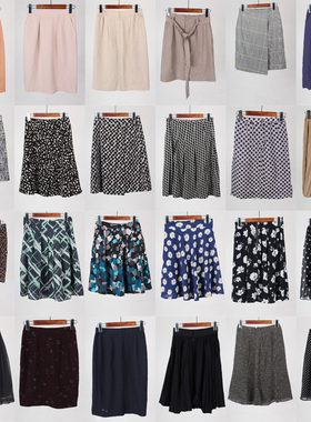 vintage古着日本制夏季小个子文艺风高腰短裙复古半身裙女H754