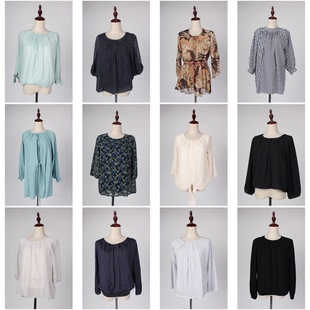 FC84古着vintage夏季短袖宽松休闲日常文艺森系衬衫雪纺上衣