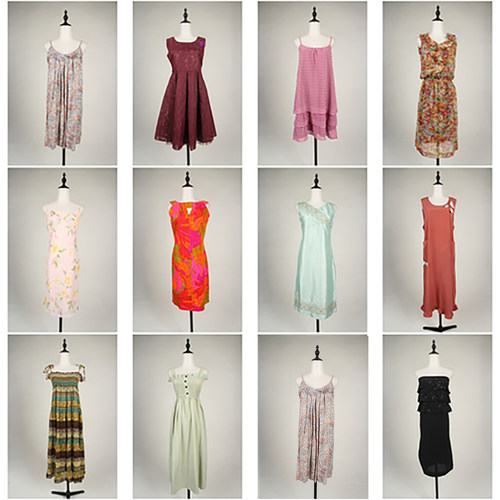 LK22古着vintage日系文艺复古风碎花中古设计款中长款夏季连衣裙