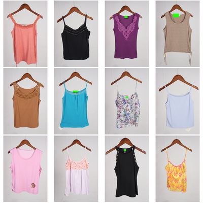 XT841古着vintage日系女装休闲百搭旅游欧美风夏季吊带背心上衣