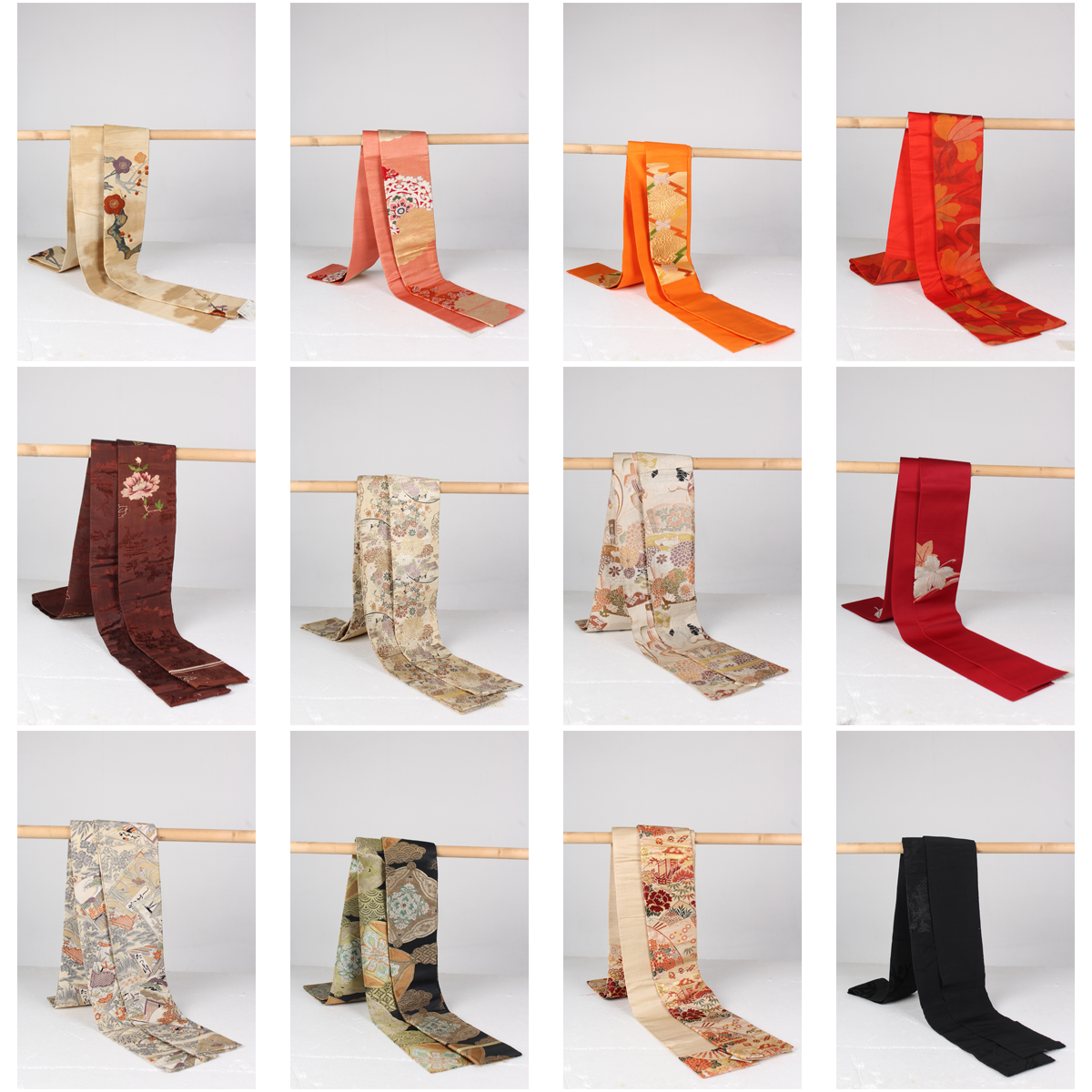 YD1古着vintage日本制民族服饰配饰腰封日式和风男女传统图案腰带