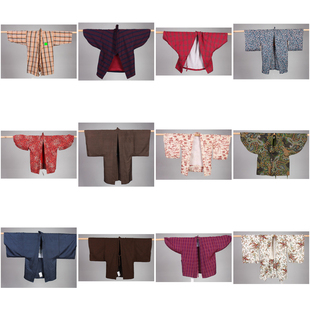 HF131古着vintage日本制传统民族服饰和服短外套羽织