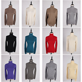 DM114古着vintage中古日系秋冬外穿打底高领纯色毛线针织打底衫 女