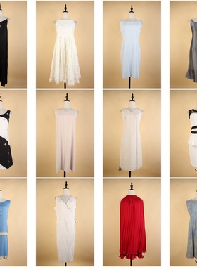 LY233古着vintage日系花色复古风无袖文艺女装春夏季中长款连衣裙