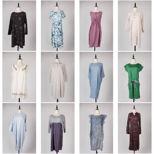 LY117古着vintage日制韩版 连衣裙女 日常休闲百搭文艺复古风中长款