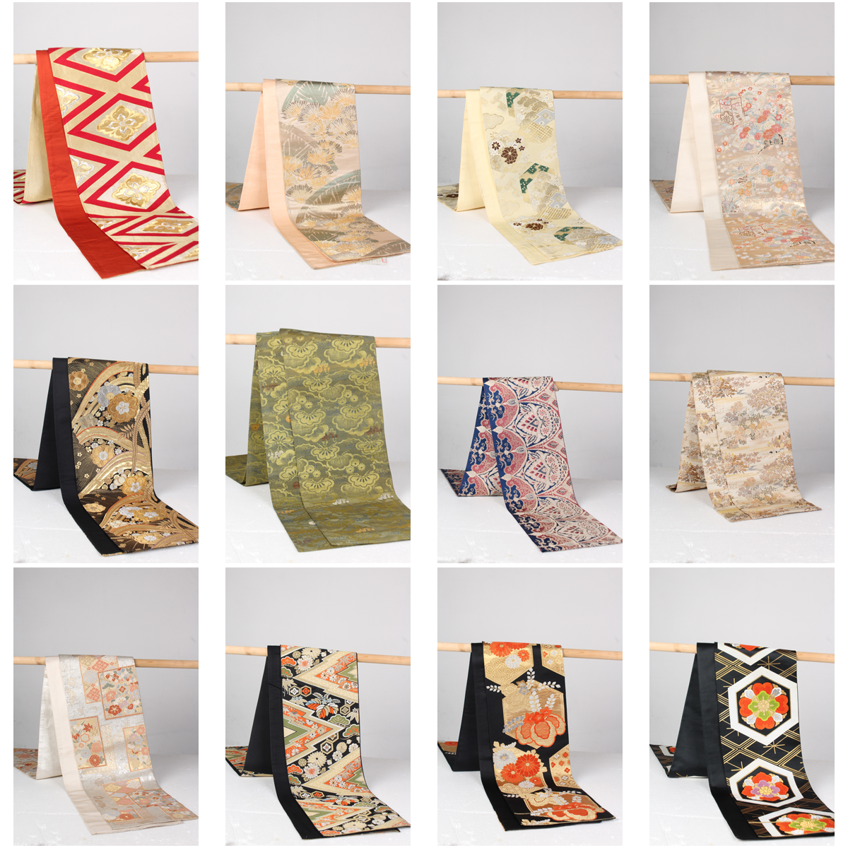 YD7古着vintage中古重工刺绣日本制传统民族服饰配饰腰带和服腰封