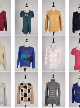 DM74古着vintage秋冬保暖休闲百搭基础通勤打底外穿毛针织衫上衣