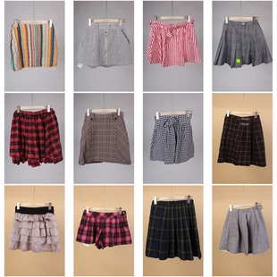子百褶半身裙短裙 学院风格 BK436 2古着vintage日系年轻款