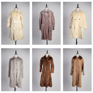 TM509古着vintage日系潮人街拍秋冬保暖中长款 真皮草羊毛貂绒外套