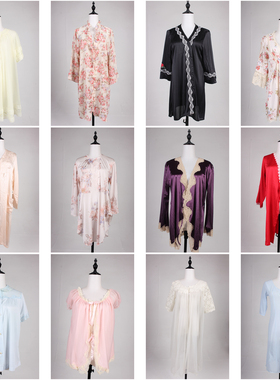 SQ141古着vintage日系甜美风中古少女款轻熟风花色居家睡衣