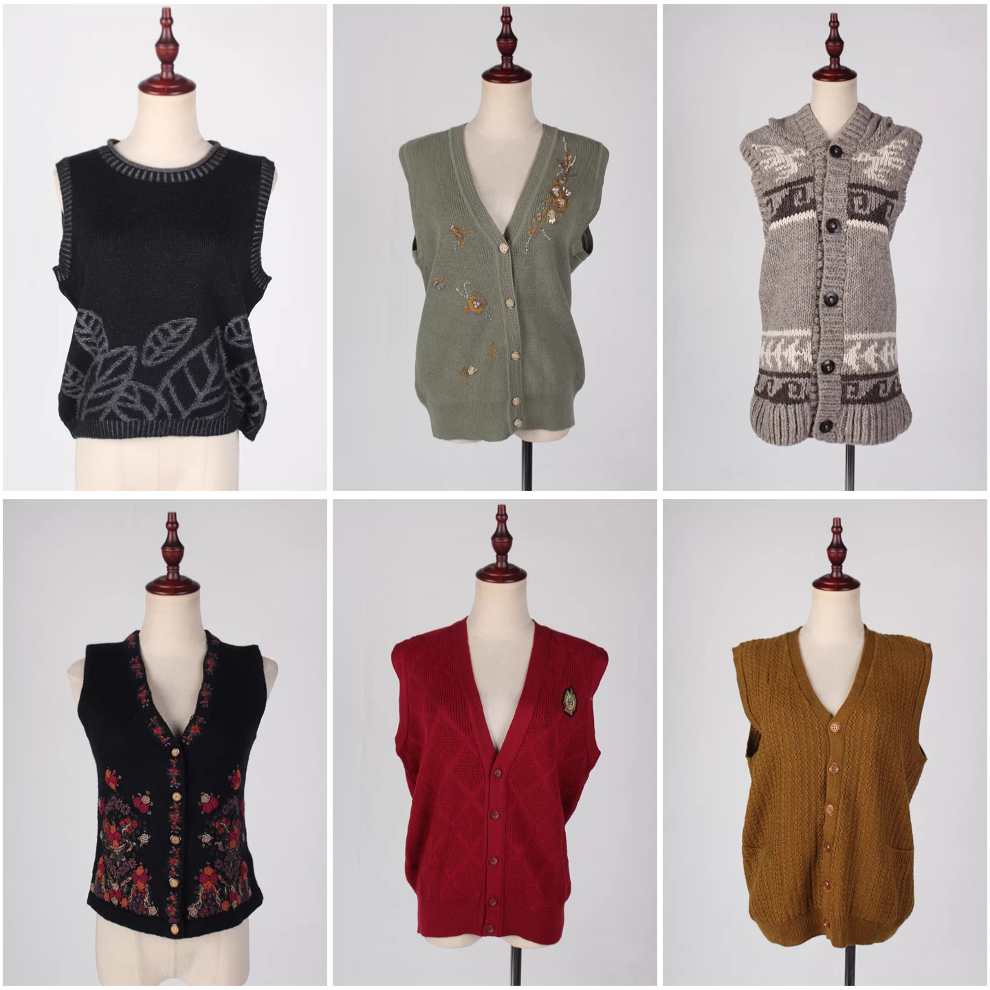 BM3古着vintage日本制学院风文艺森系秋冬毛线针织羊毛马甲