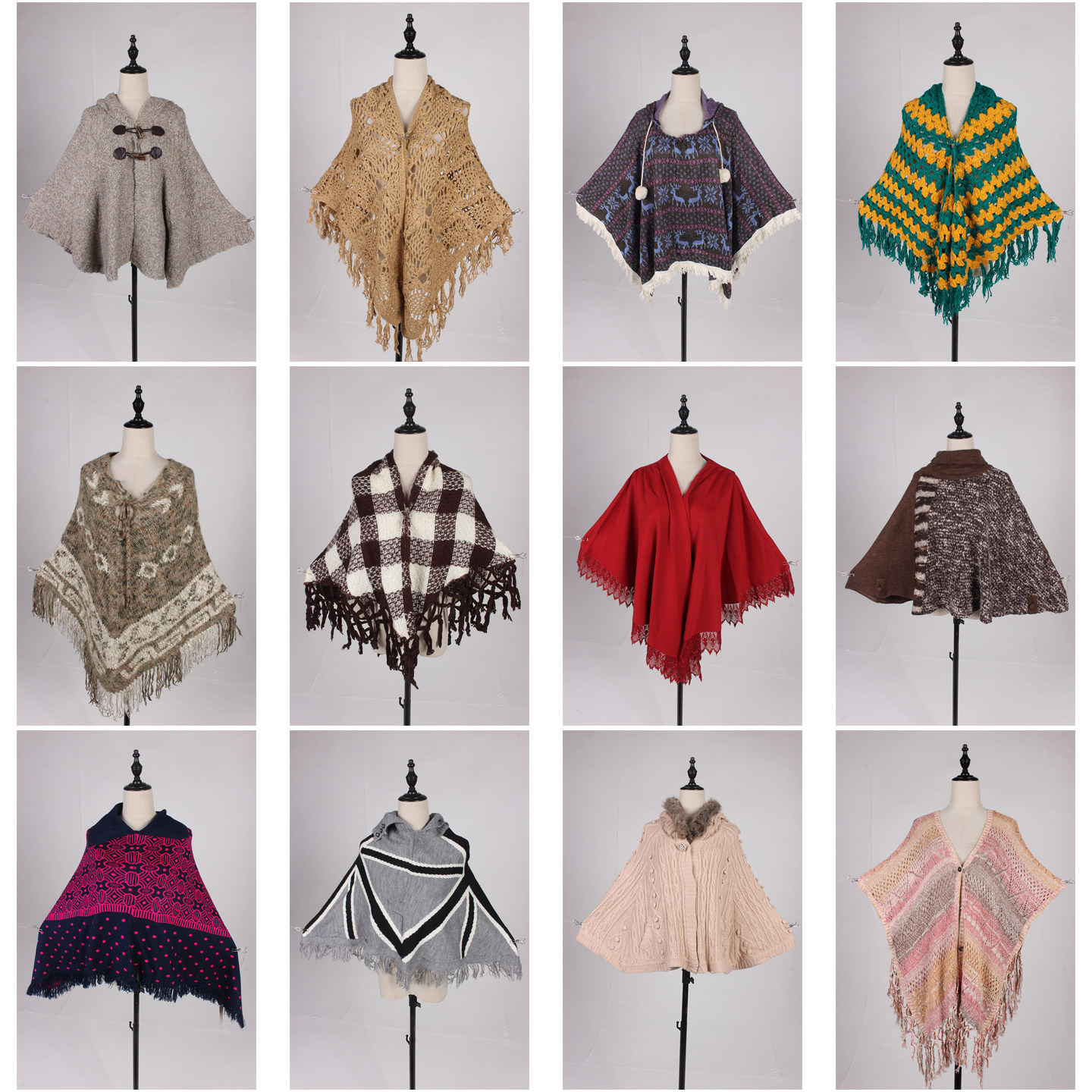 DA443古着vintage日系秋冬甜美风森系田园毛线针织流苏披肩斗篷女,服饰配件/皮带/帽子/围巾,围巾/丝巾/披肩,淘宝优惠券,粉丝福利购,淘宝优惠卷