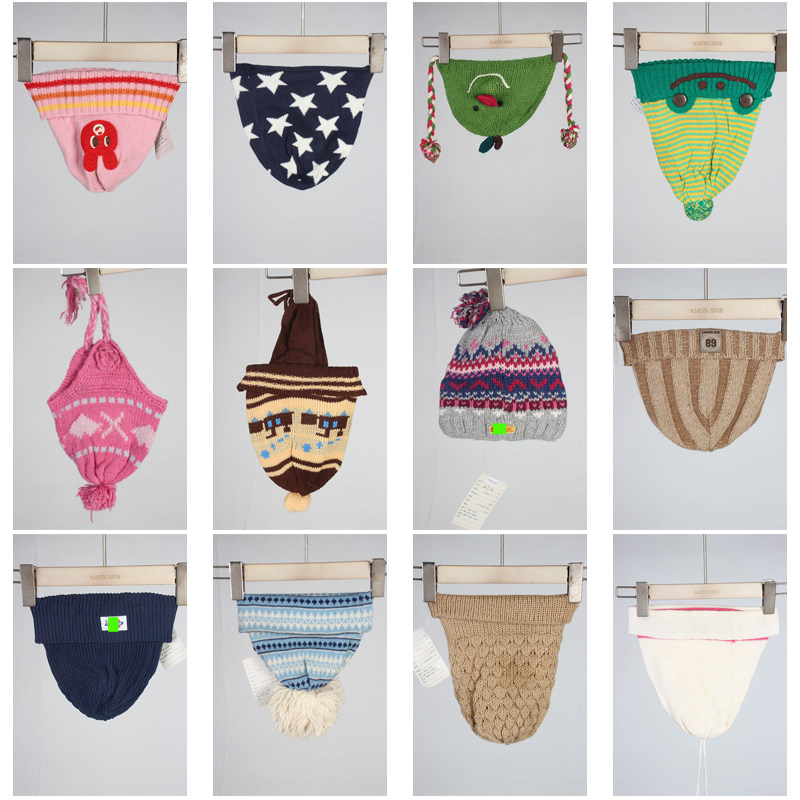 MZ123古着vintage秋冬毛线针织可爱风卡通学院风年轻款百搭帽子