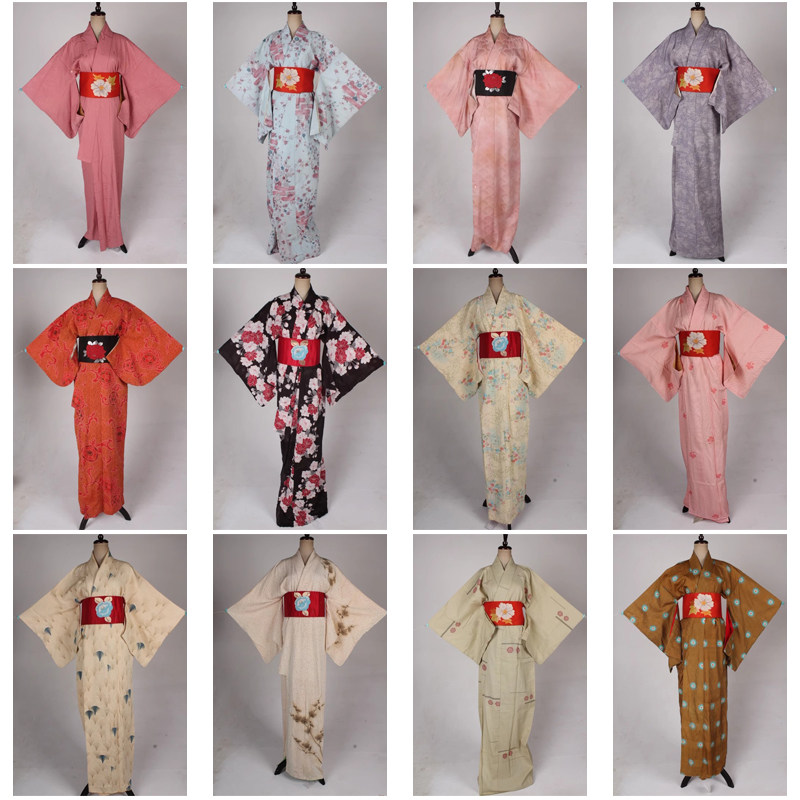 RH25古着vintage日本制演出写真旅游摄影花色长款和服外套