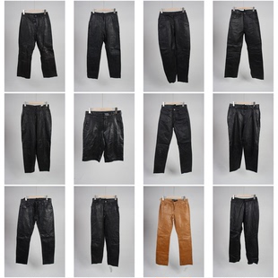 PK14古着vintage中古日系复古风真皮皮裤