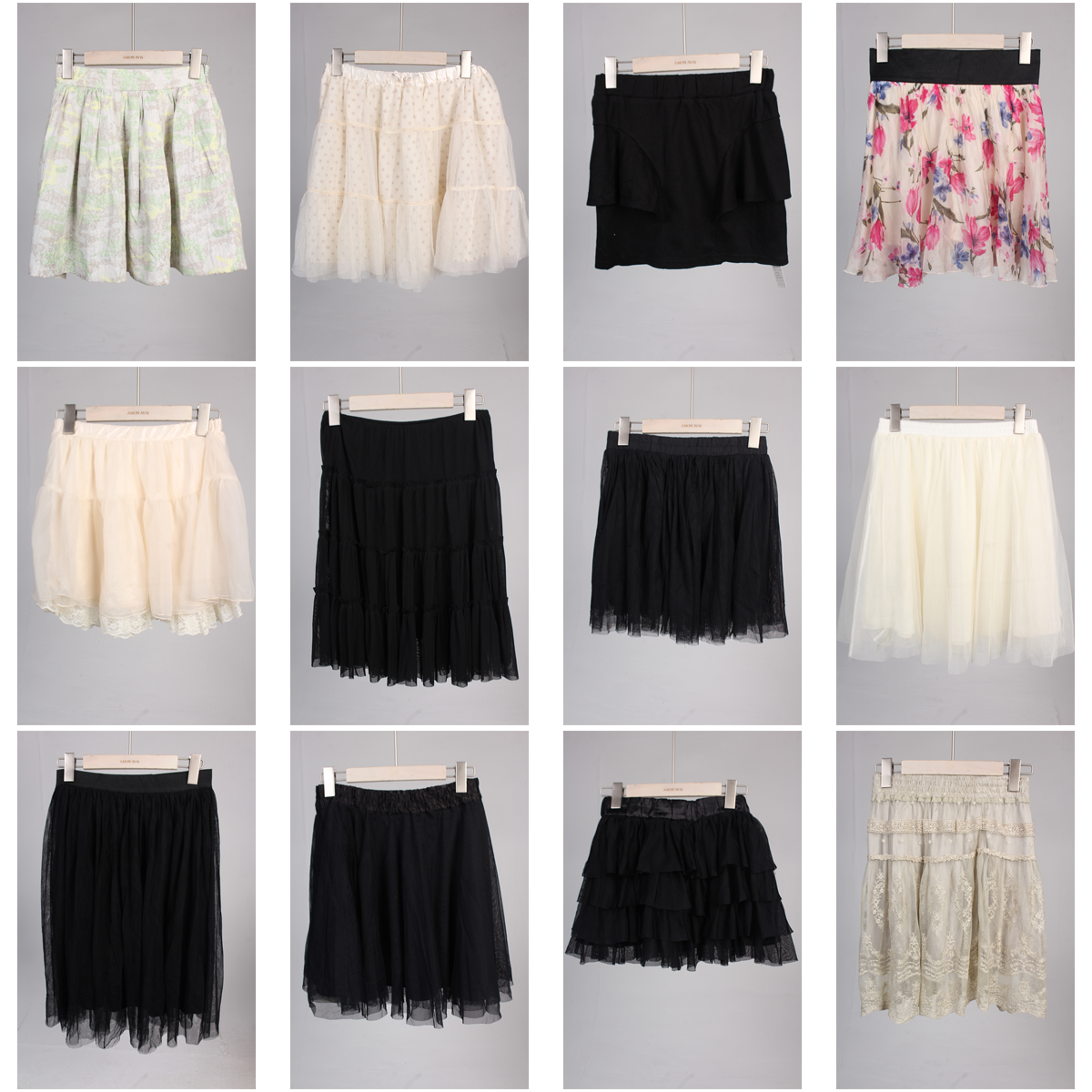 BK155古着vintage日复古风中古花色夏季蛋糕裙短裙半身裙