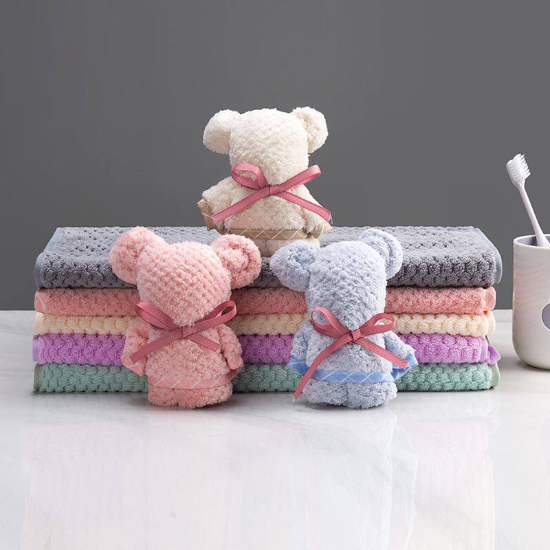 蝴蝶结小熊造型毛巾生日酒宴回礼柔软实用伴手礼小物件团建礼品