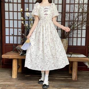 初中女生甜美夏季国风裙子15时尚16岁高中学生新中式气质连衣裙14