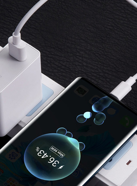 66W超级快充type-c手机数据线 6A橙色接头适用于华为荣耀充电线