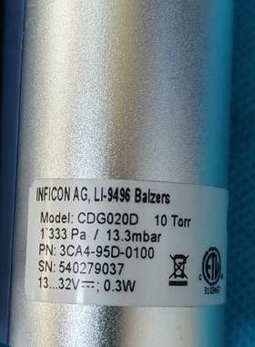 众桦英福康真空计CDG020D 10Torr，型号3CA4-议价