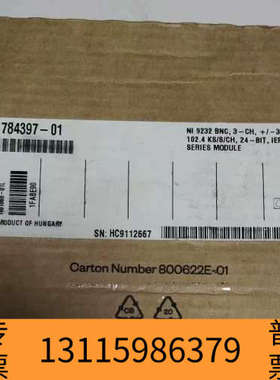 众桦NI 9232 BNC电压输入模块，，3通道，±