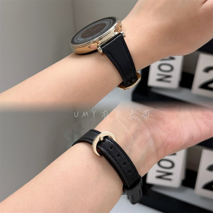 适用于华为GT6/5/4真羊皮表带马蹄扣watch5小米S4柔软细女款秀气