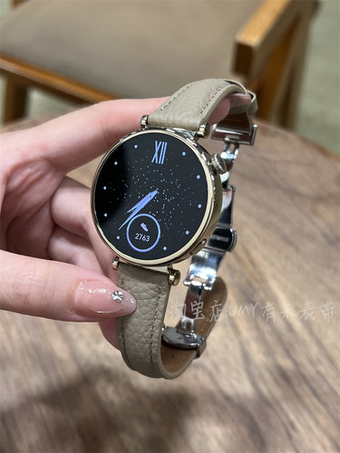 GT5/6蝴蝶扣荔枝纹牛皮表带