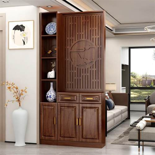 新中式入户遮挡装饰柜鞋柜玄关柜